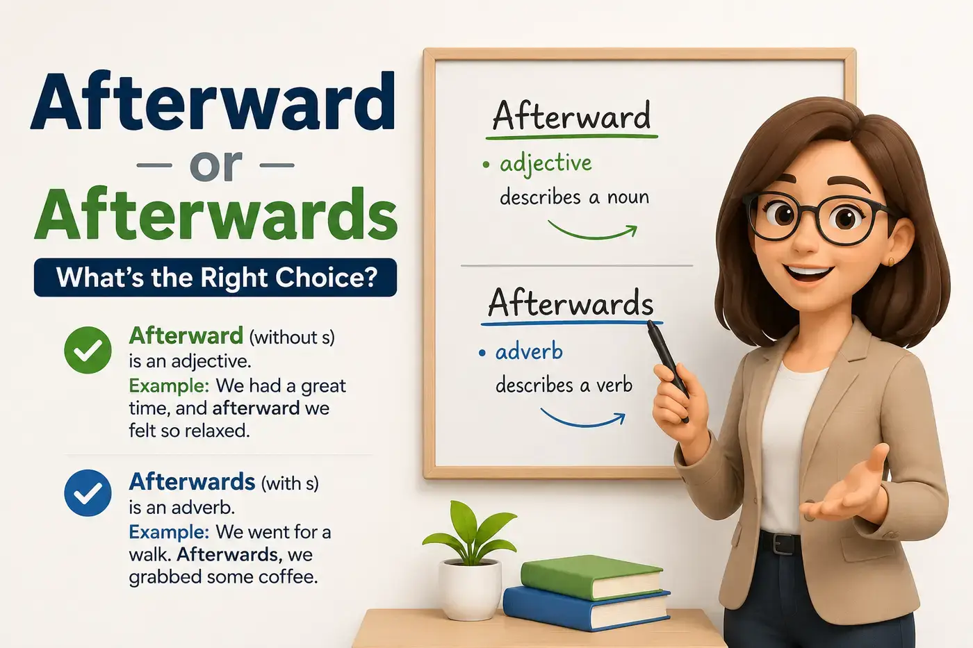 Afterward or Afterwards: 9 Easy Examples to Never Get It Wrong