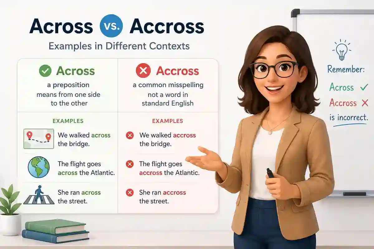 Examples In Different Contexts About Accross vs Across