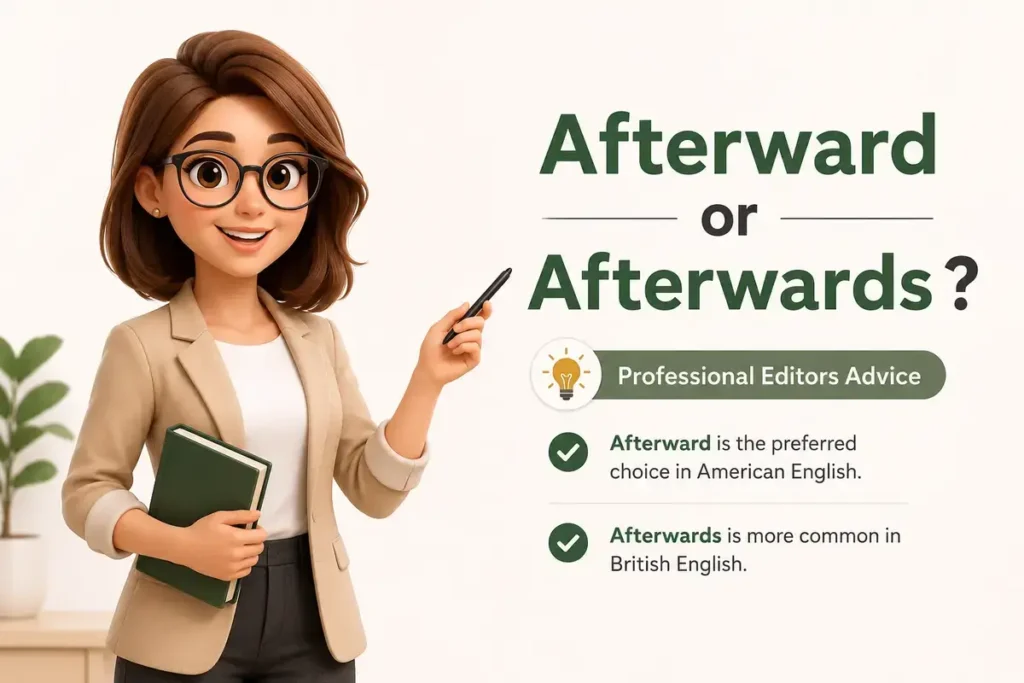 Afterward or Afterwards Professional Editors Advice