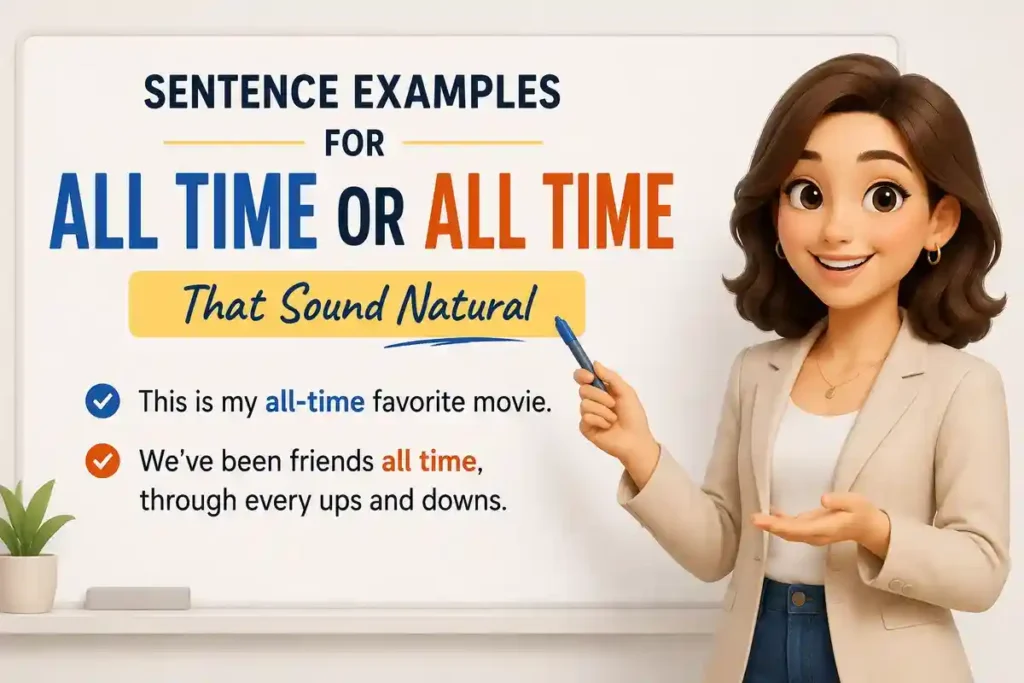 Sentence Examples For All Time or All Time That Sound Natural