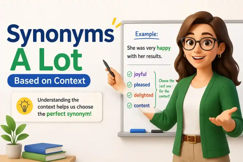 Synonyms A Lot Based on Context