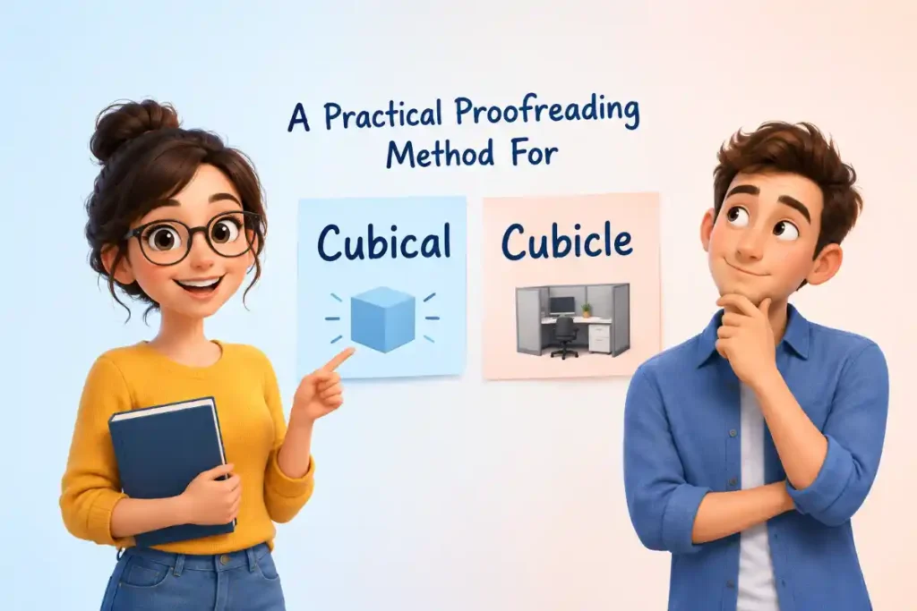 A Practical Proofreading Method For Cubical vs Cubicle