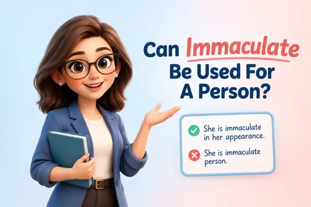 Can Immaculate Be Used For A Person