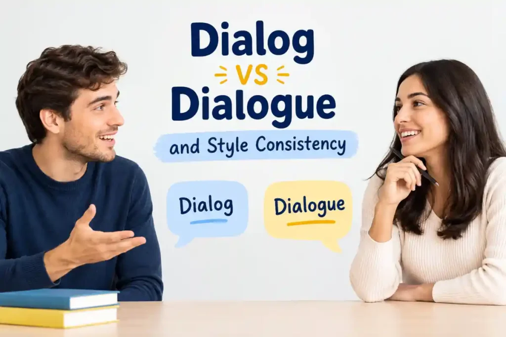 Dialog vs Dialogue and Style Consistency