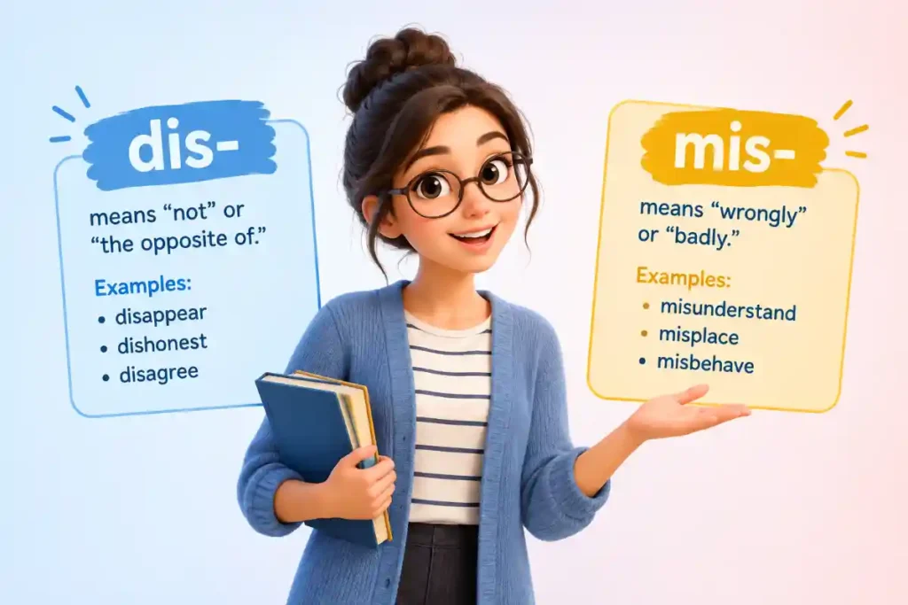 Dis and Mis Prefixes Have Different Jobs
