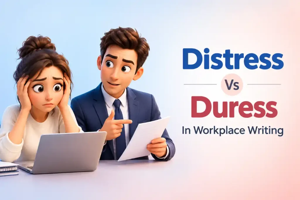 Distress Vs Duress In Workplace Writing