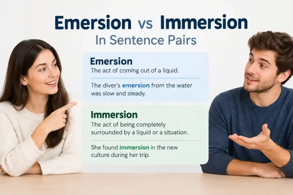 Emersion vs Immersion In Sentence Pairs