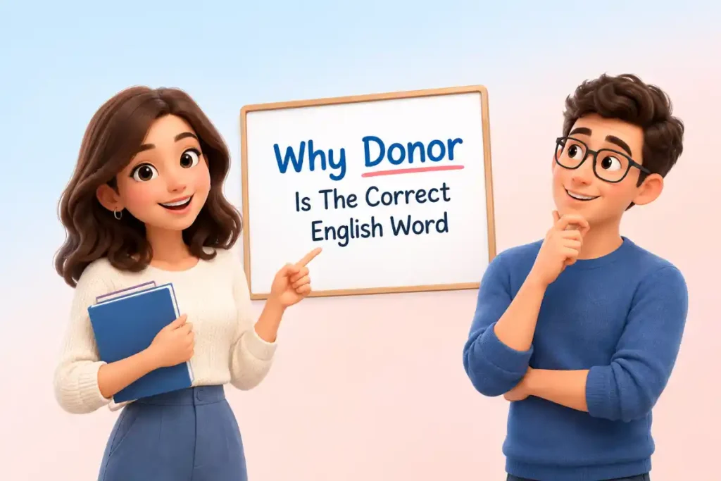 Why Donor Is The Correct English Word