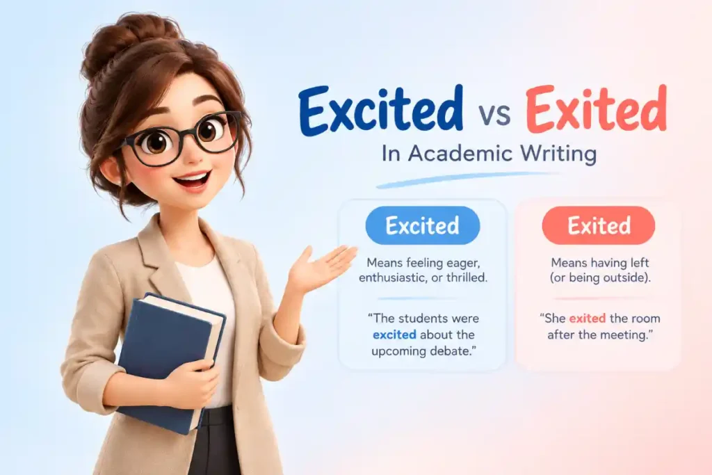 Excited vs Exited In Academic Writing