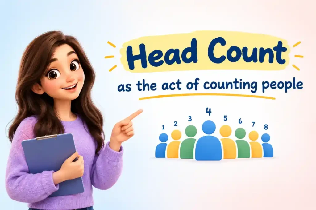 Head count as the act of counting people