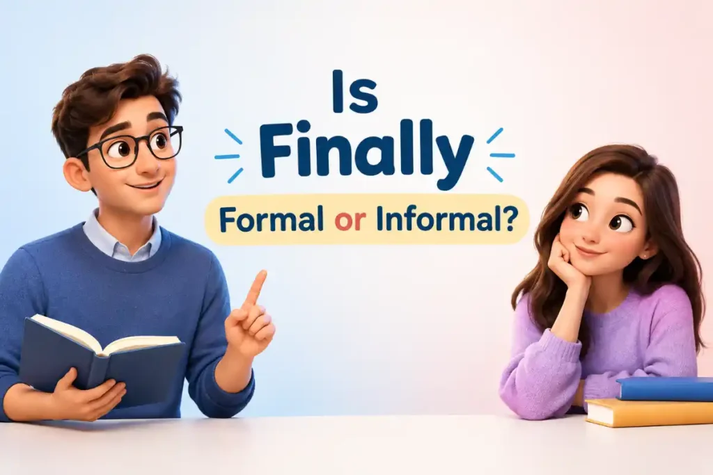 Is Finally Formal or Informal