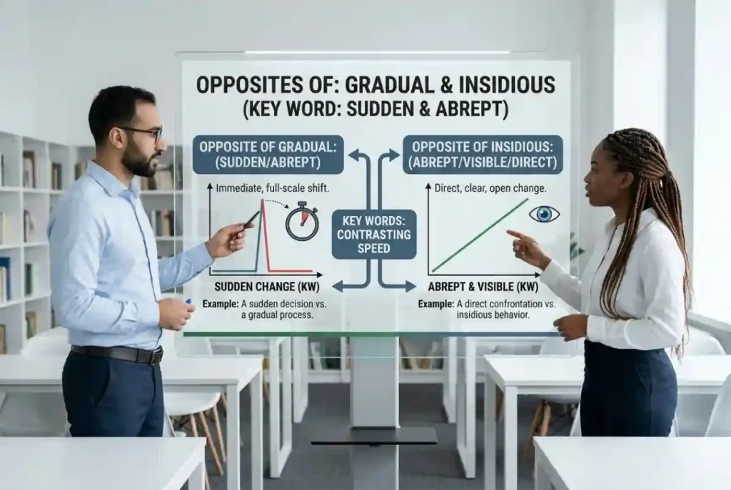 Opposites of Gradual and Insidious