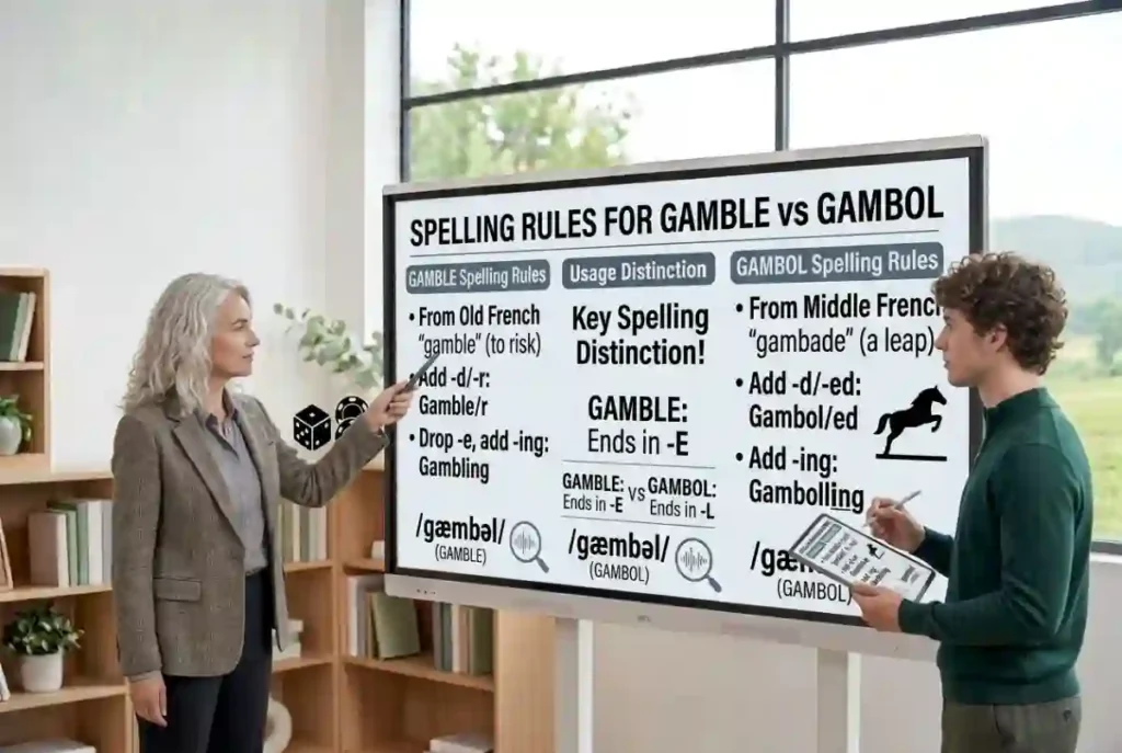 Spelling Rules for Gamble vs Gambol