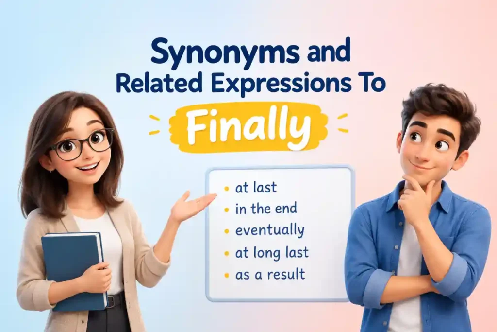 Synonyms and Related Expressions To Finally
