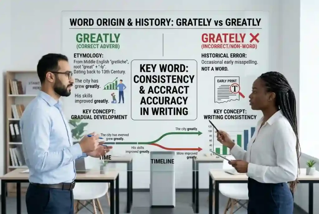 Word Origin and History Of Grately vs Greatly