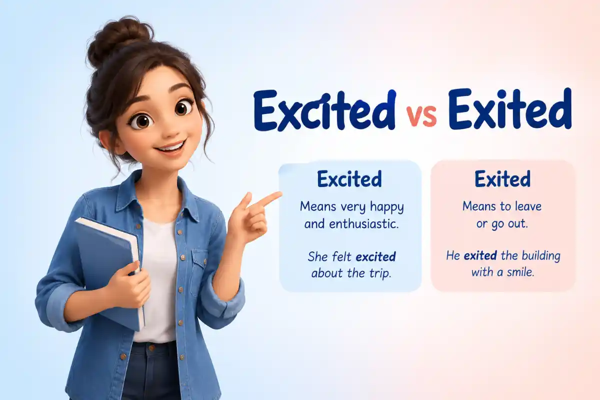 excited vs exited